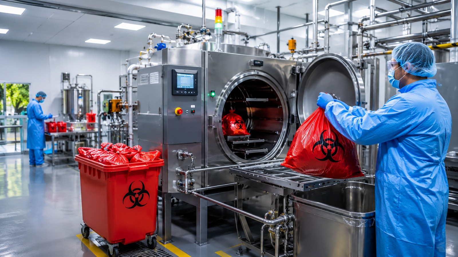 Biohazardous waste processing system